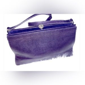 Versace vintage purple leather handbags